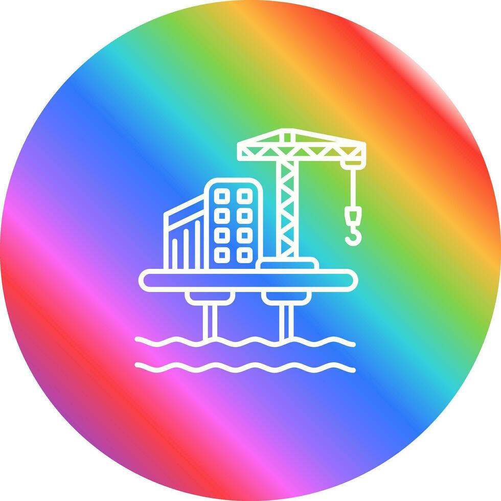 Oil Platform Vector Icon