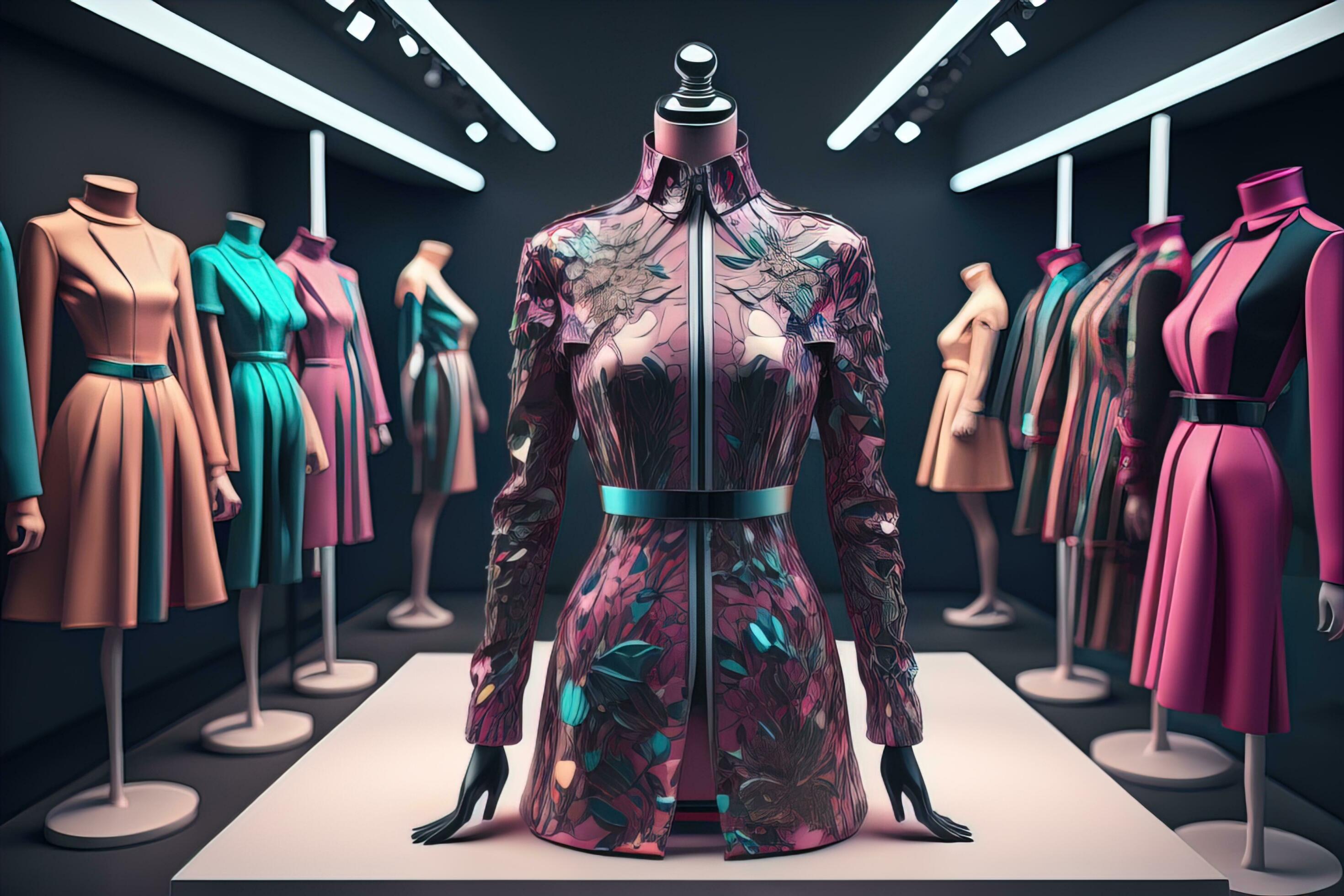 Futuristic fashion female mannequin in a store. generative ai 27056876  Stock Photo at Vecteezy