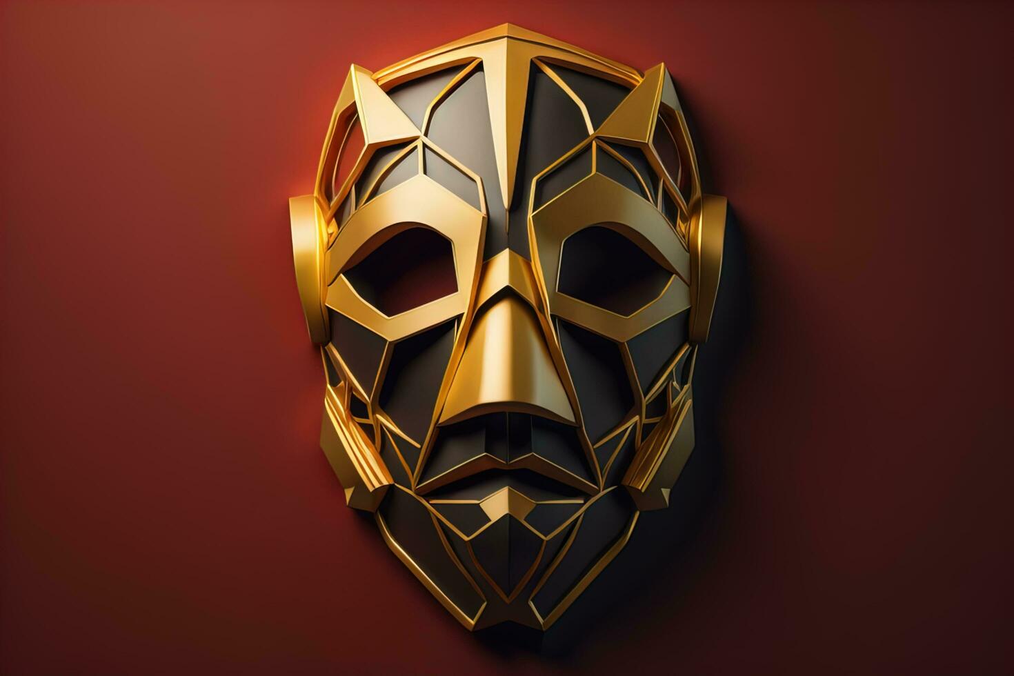 Mardi Gras mask isolated on solid color background. ai generative photo