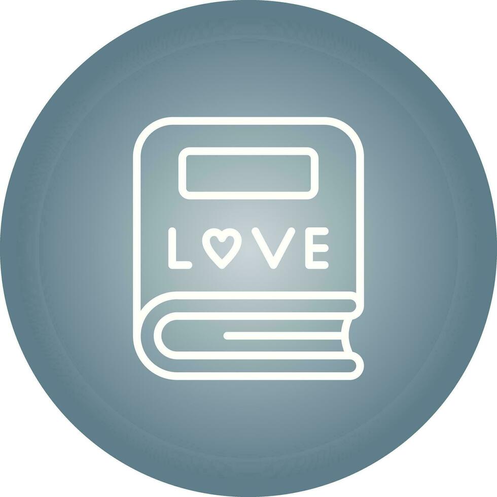 Love story book Vector Icon