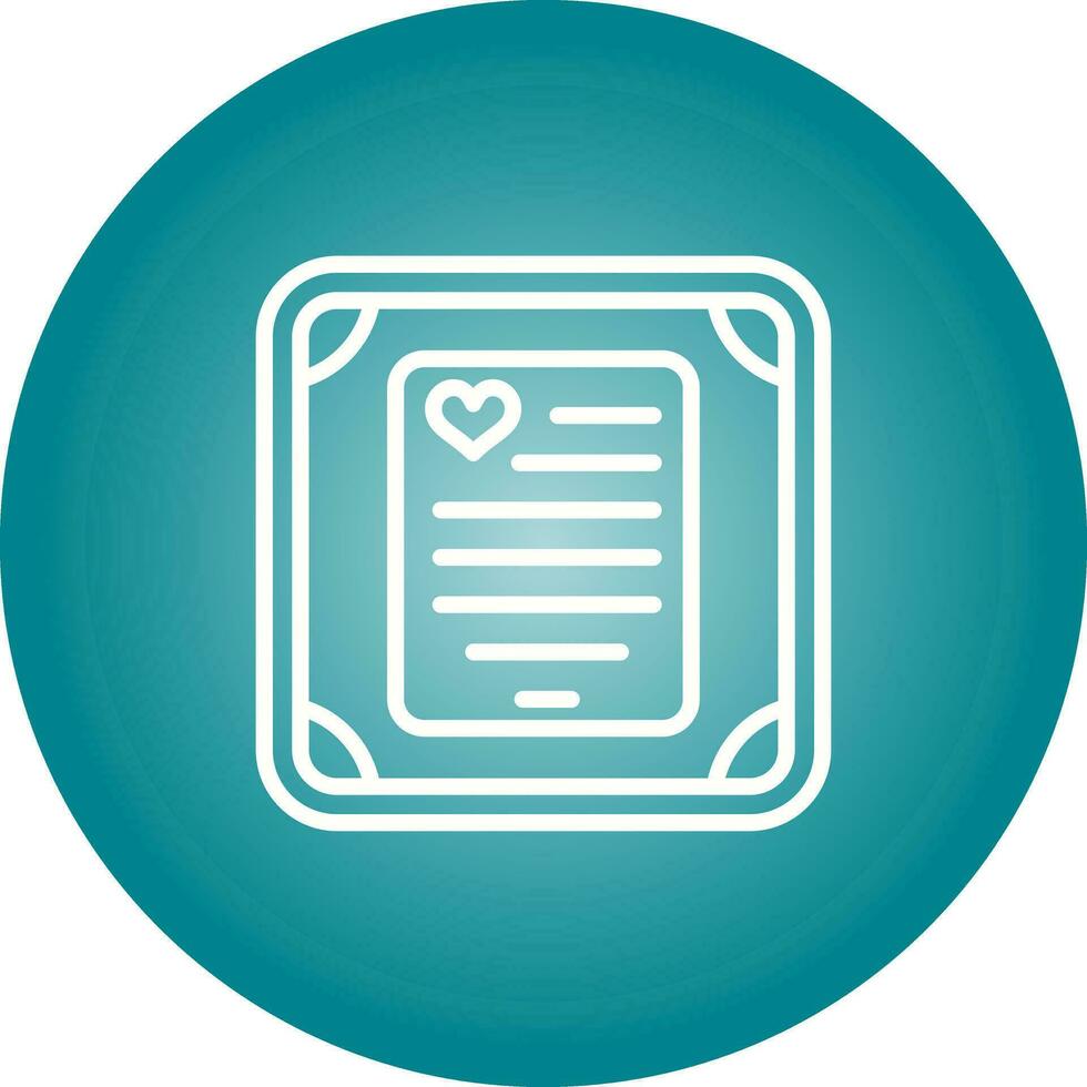 Love poem in a frame Vector Icon