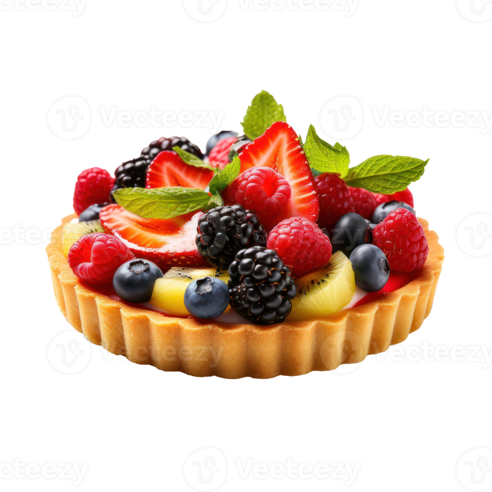 Tart with berries isolated png