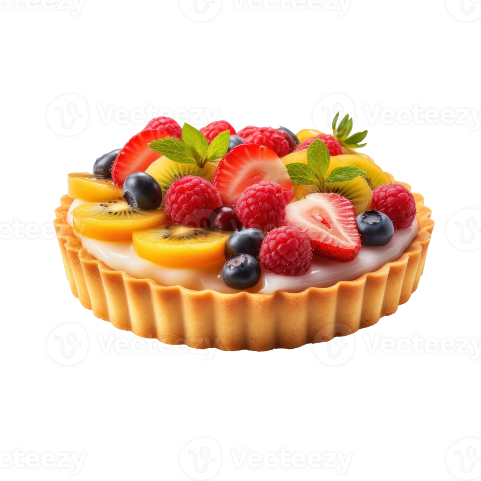 Tart with berries isolated png