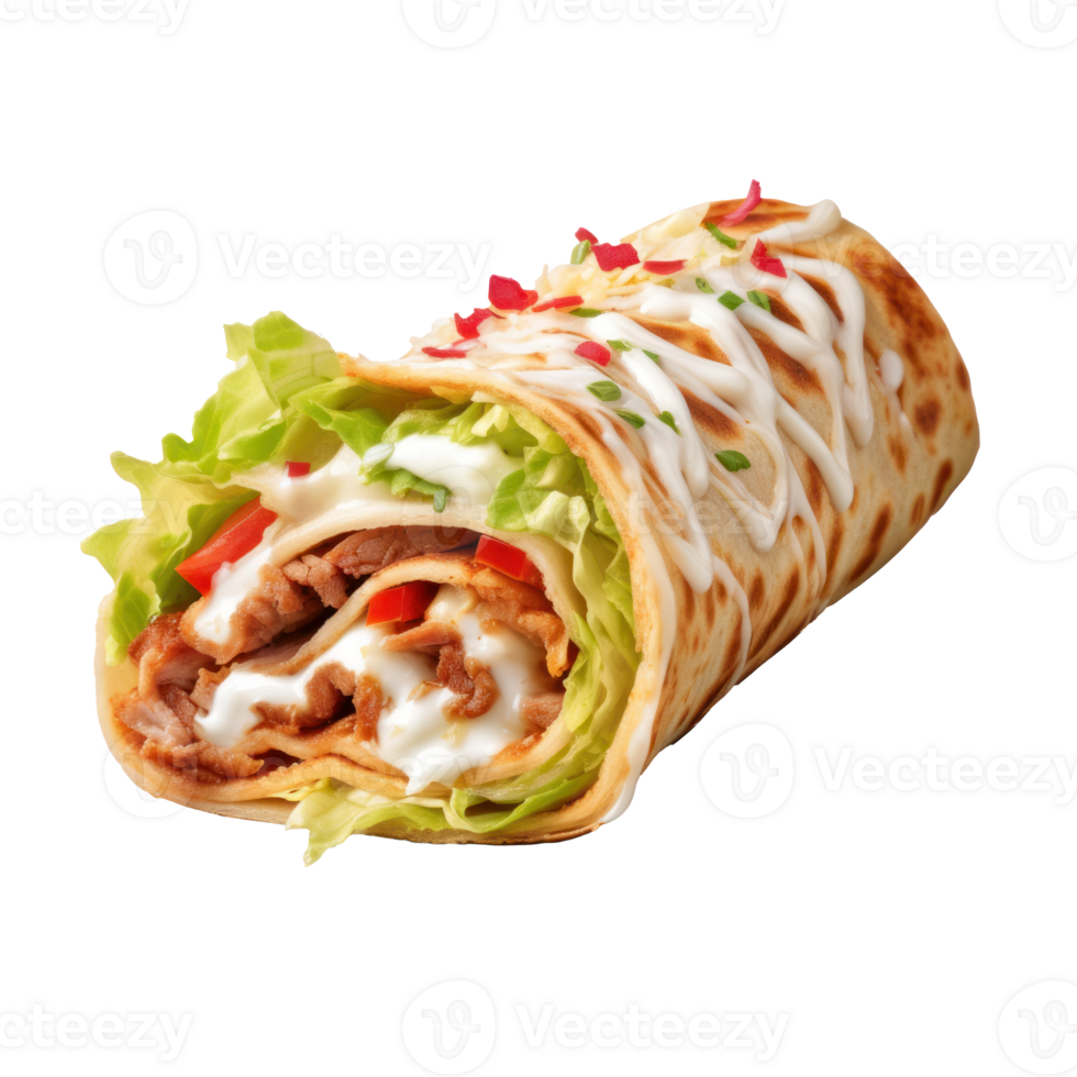 Fresh shawarma isolated png