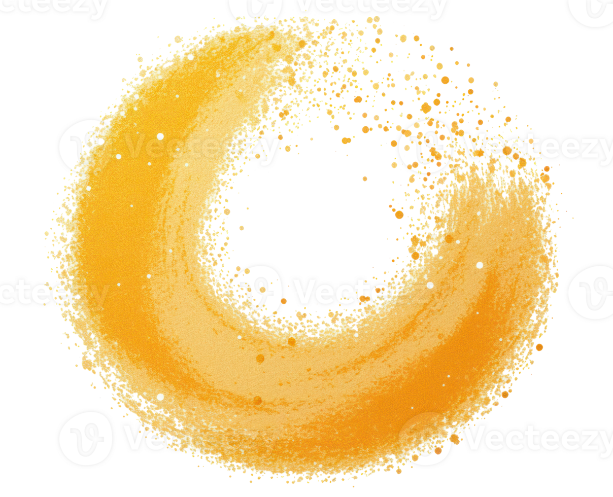 Golden glitter dust isolated png