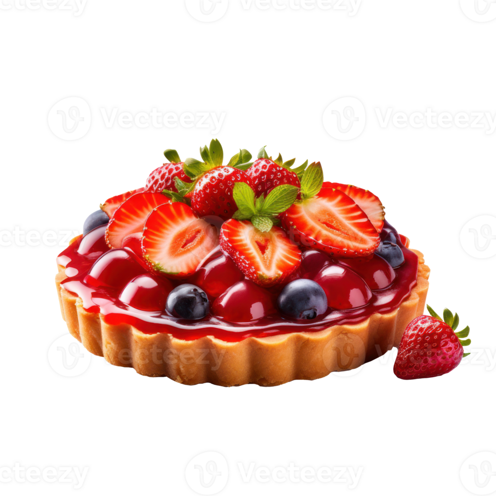 Tart with berries isolated png