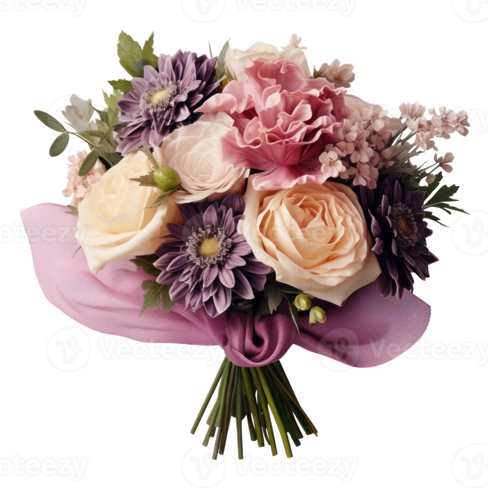 Wedding flower bouquet isolated png