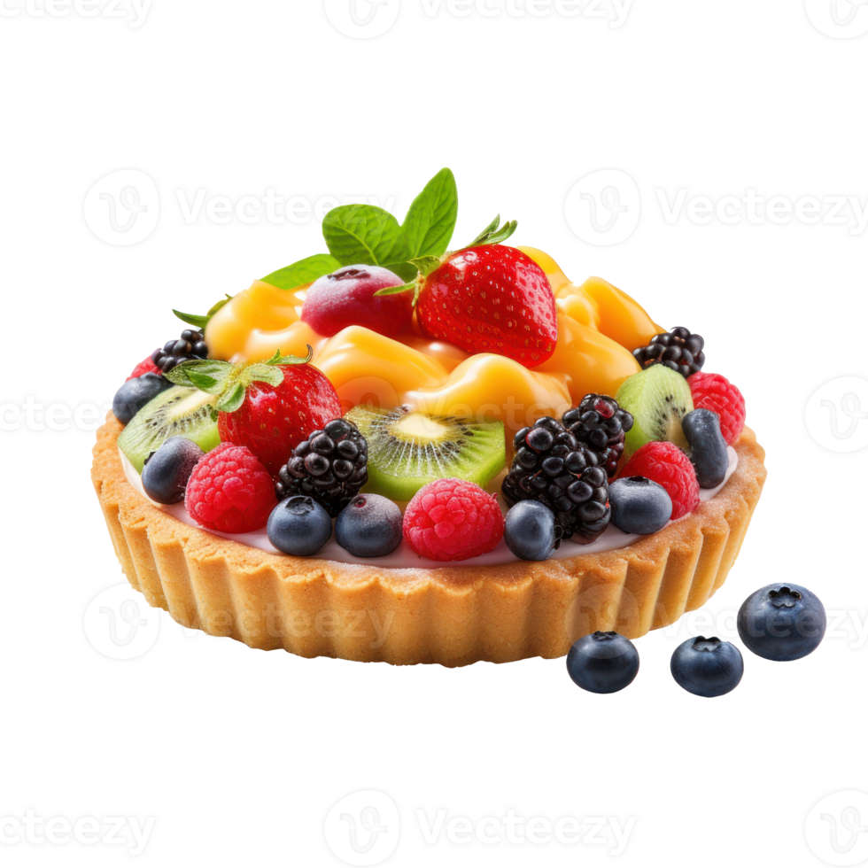 Tart with berries isolated png