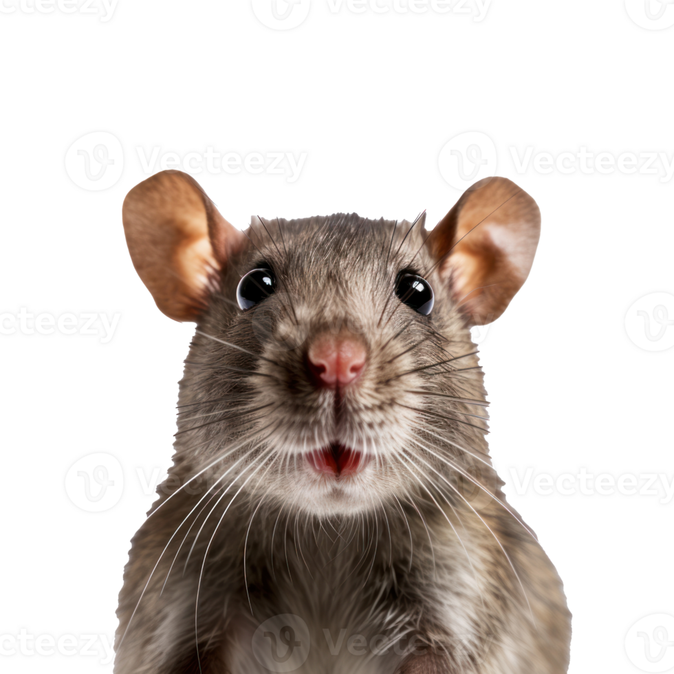 Cute rat face isolated png