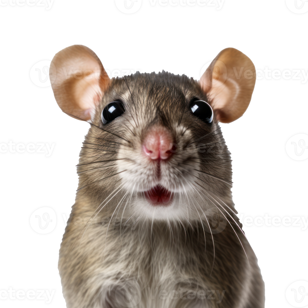 Cute rat face isolated png