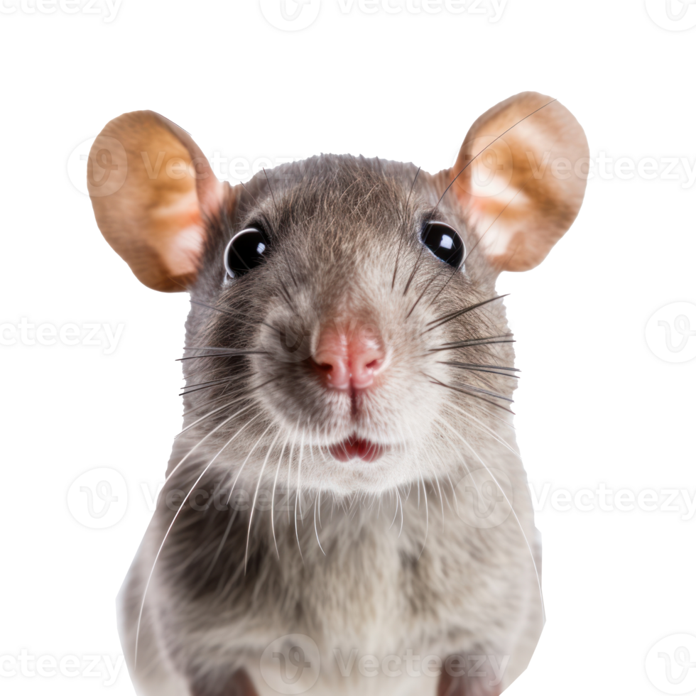 Cute rat face isolated png