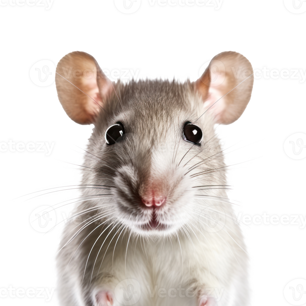 Cute rat face isolated png