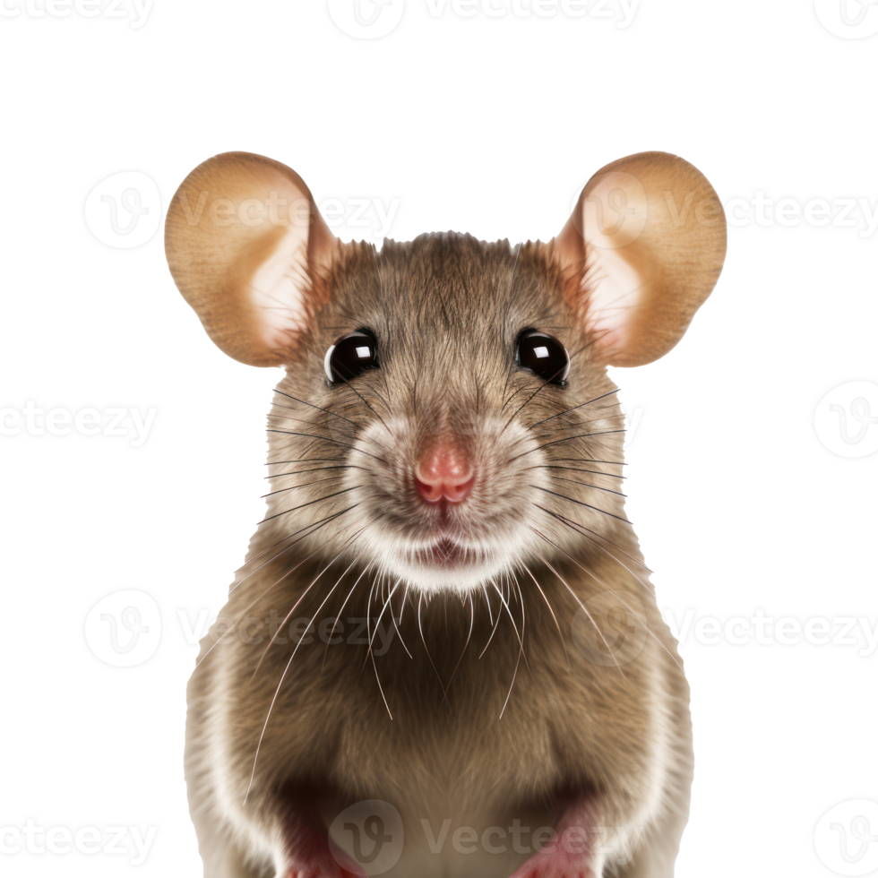 Cute rat face isolated png