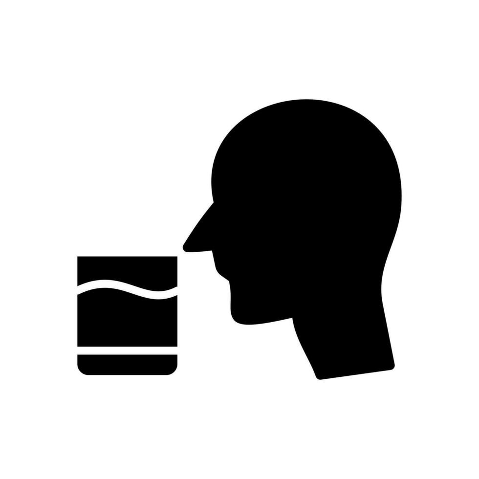drink water reminder icon, thirsty man, drink glass or watericon signs set on white background vector