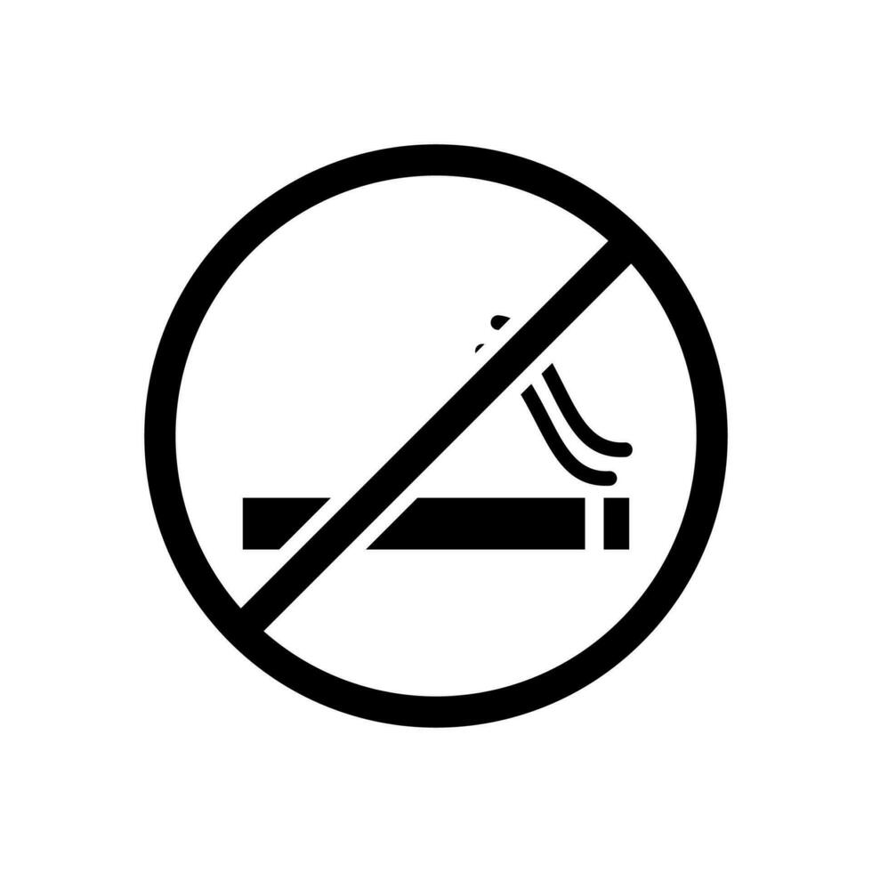 no smoking icon isolated on white background vector