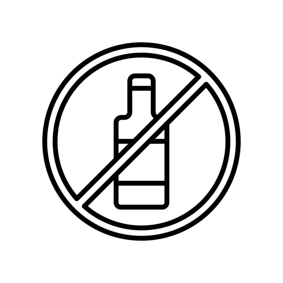 Dont drink symbol vector illustration, isolated on white background.sign symbol top view