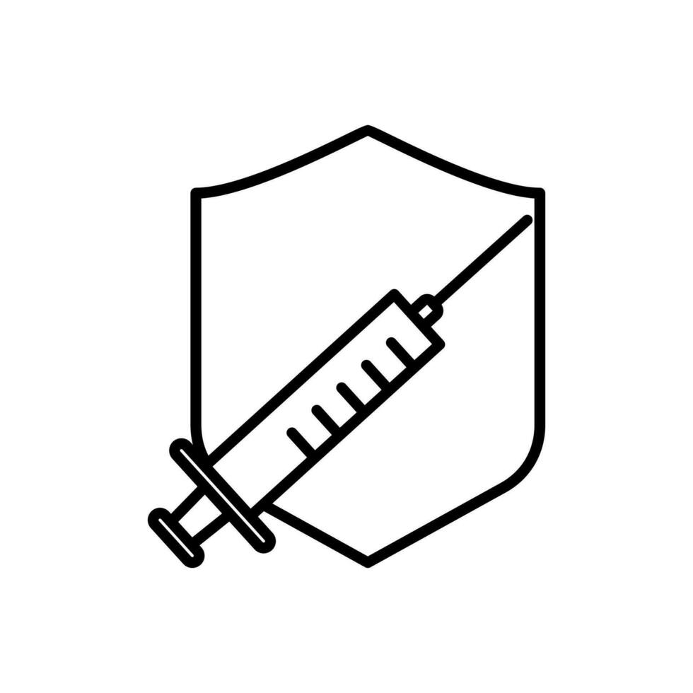 Medical Vaccine icon. Medical Syringe symbol template for graphic and web design logo design collection vector illustration web graphic symbol vector on white background - editable vector
