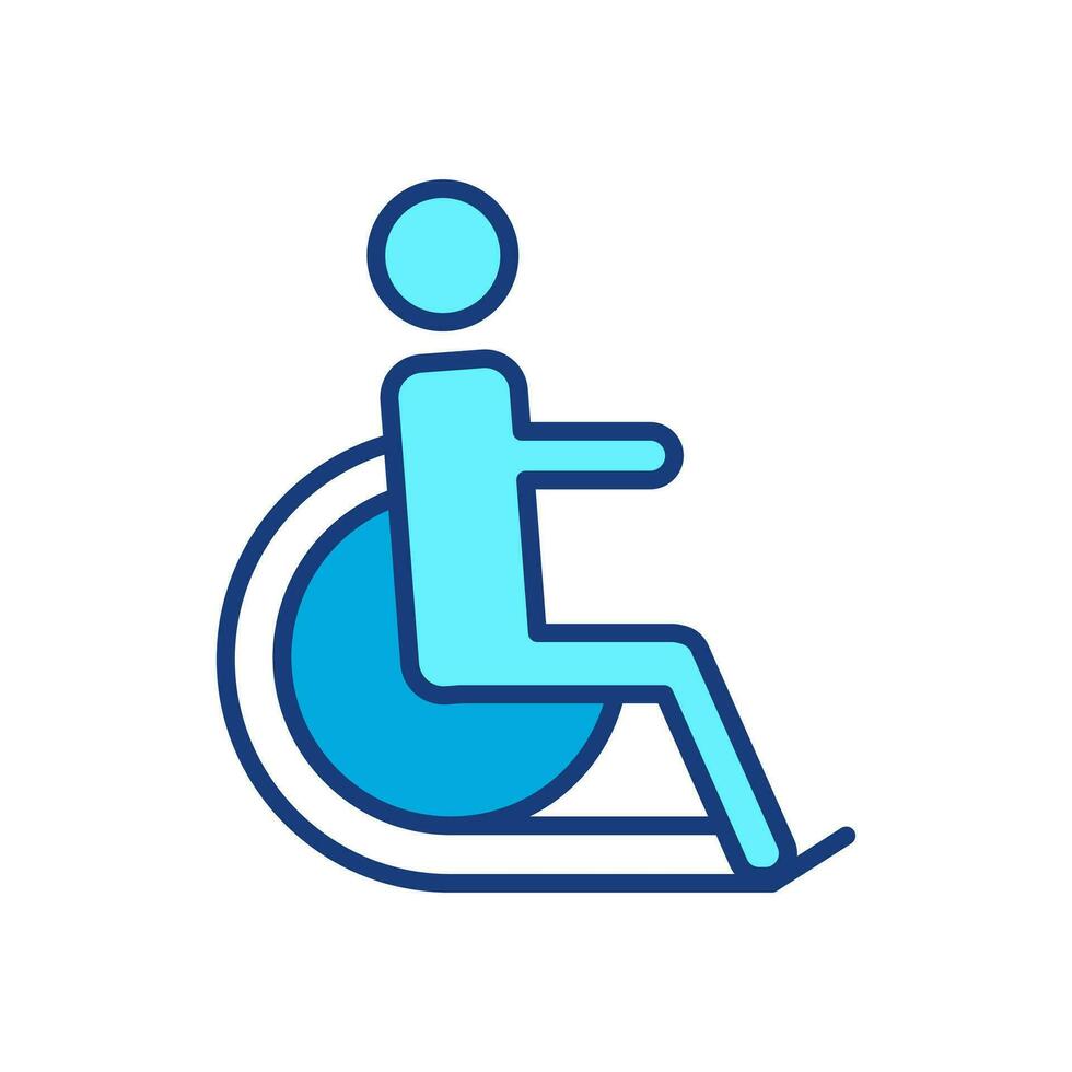 Disability medical concept. Vector illustration isolated on white background.