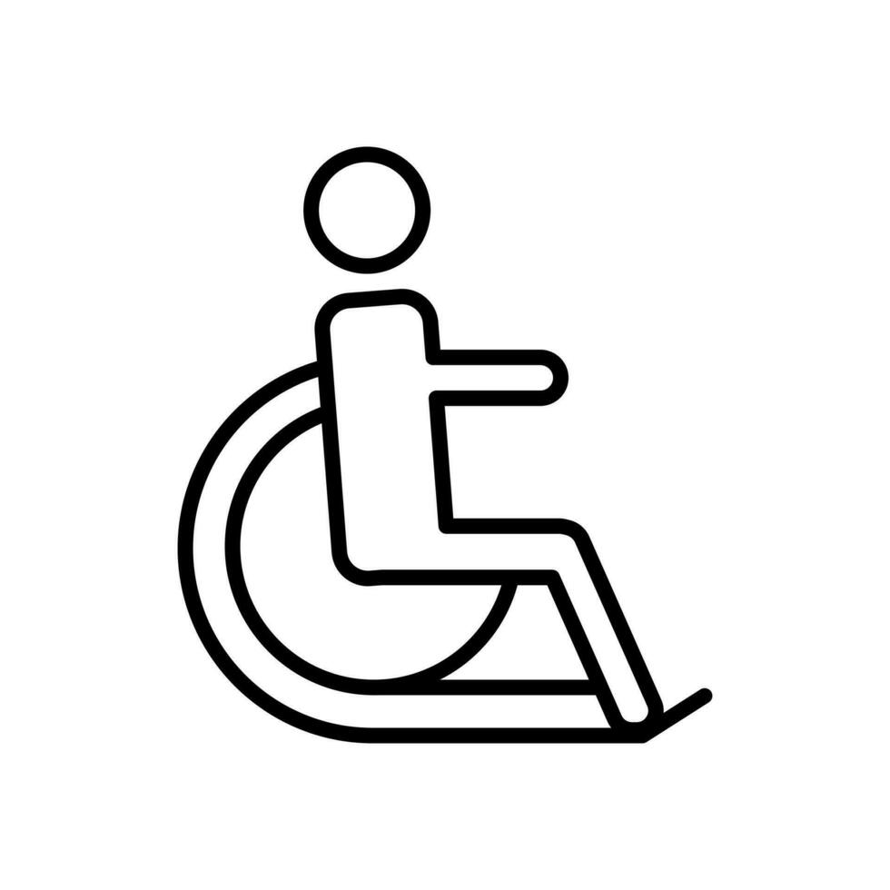 Disability medical concept. Vector illustration isolated on white background.