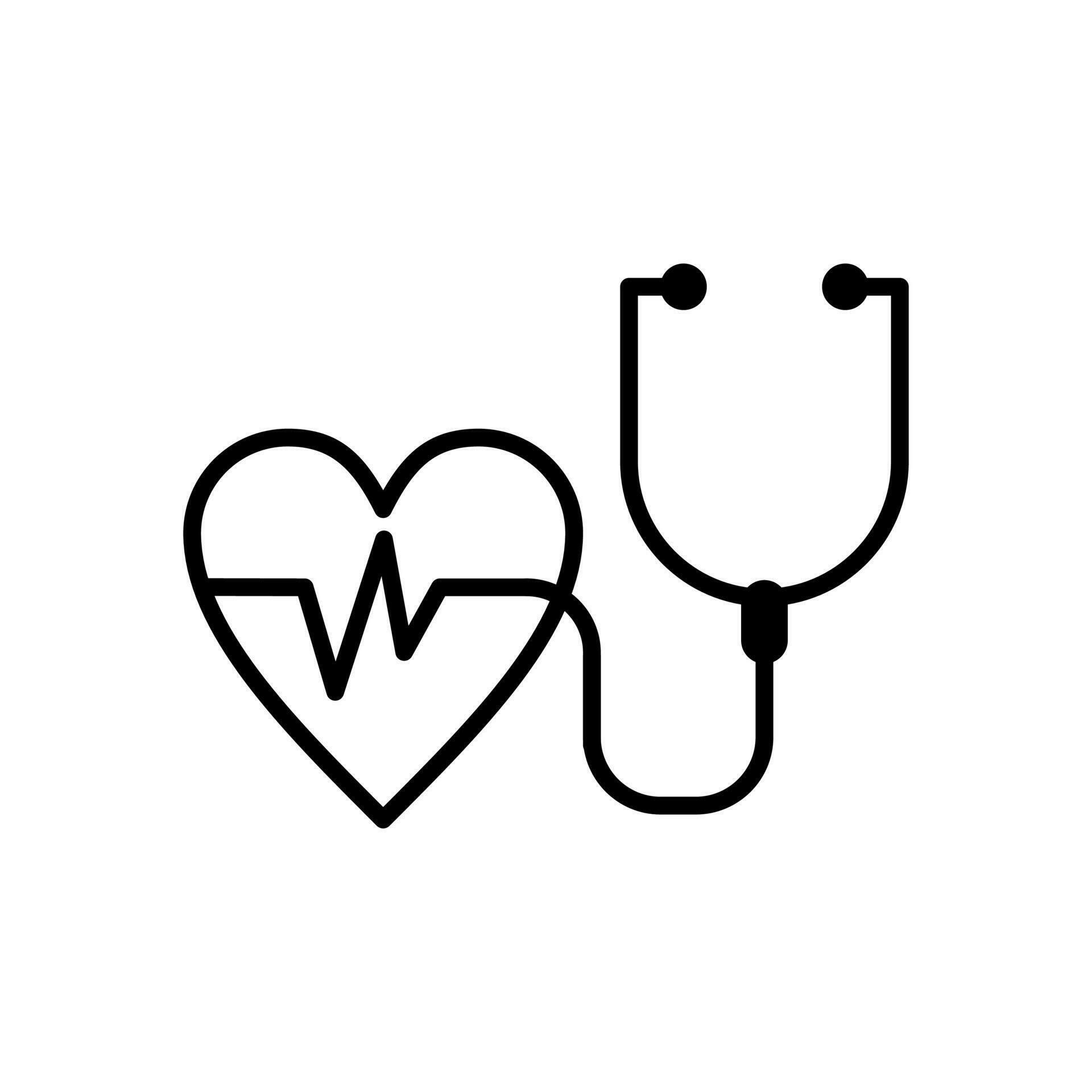 Stethoscope vector symbol icon illustration isolated on white