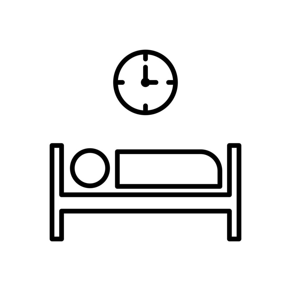 sleep time icon vector isolate white background