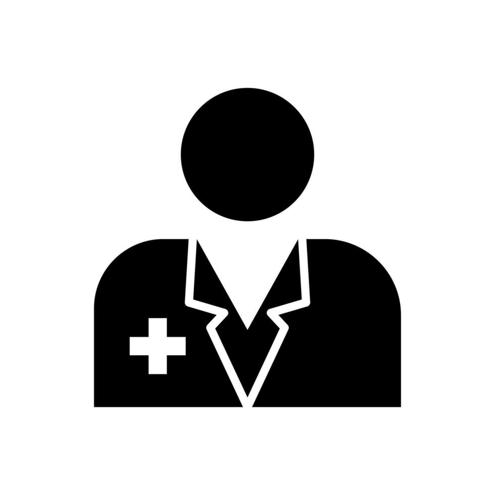 médico icono vector logo aislado en blanco antecedentes