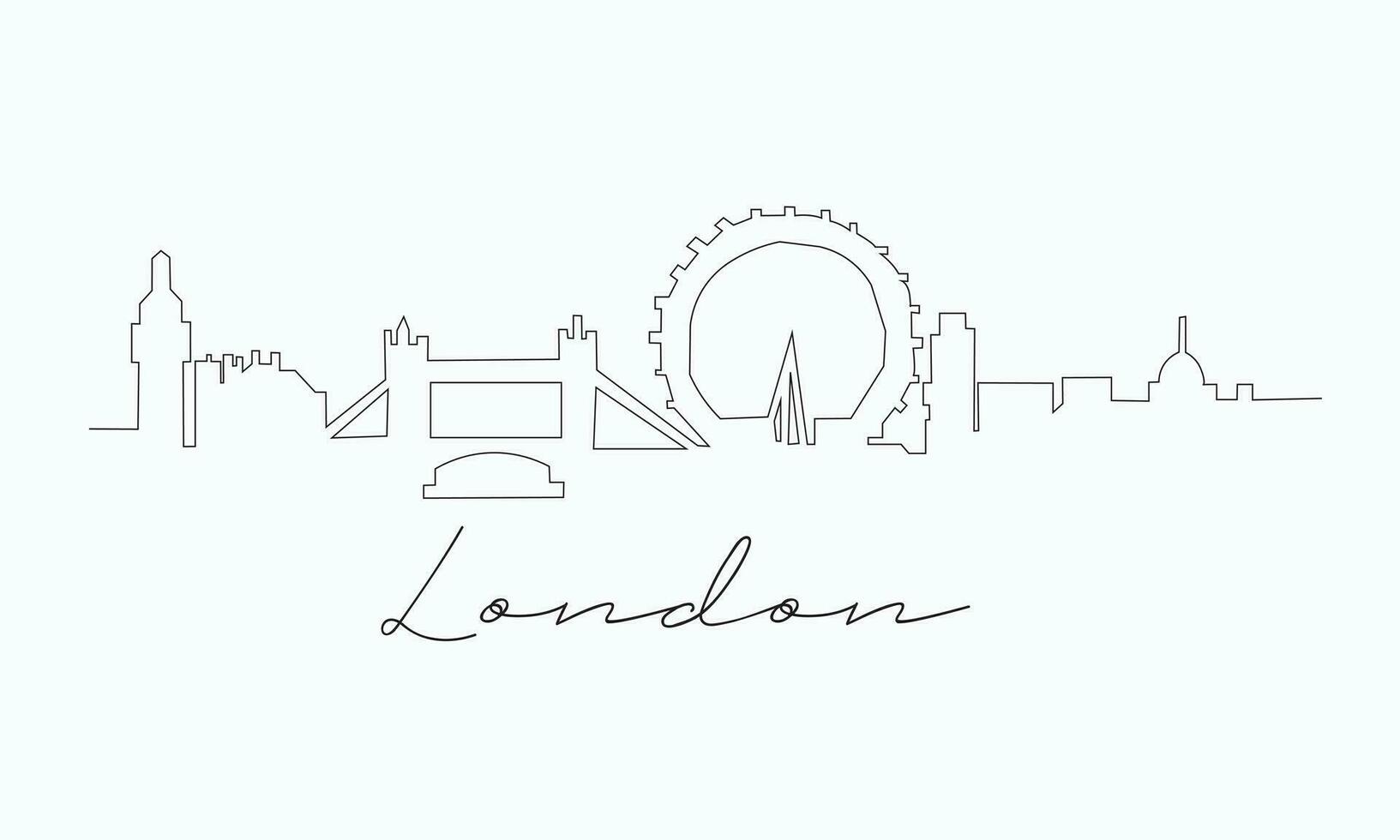 london vector line drawing Free Vector