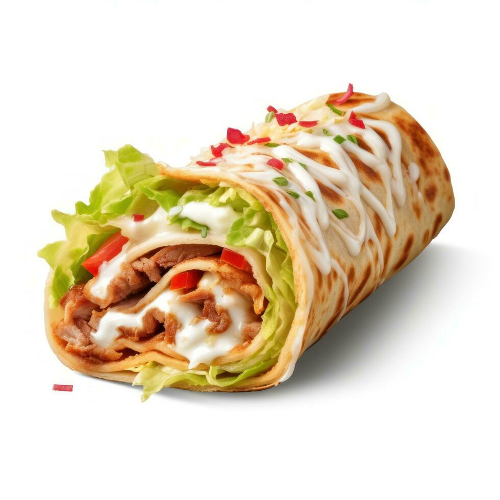 Fresh shawarma isolated photo