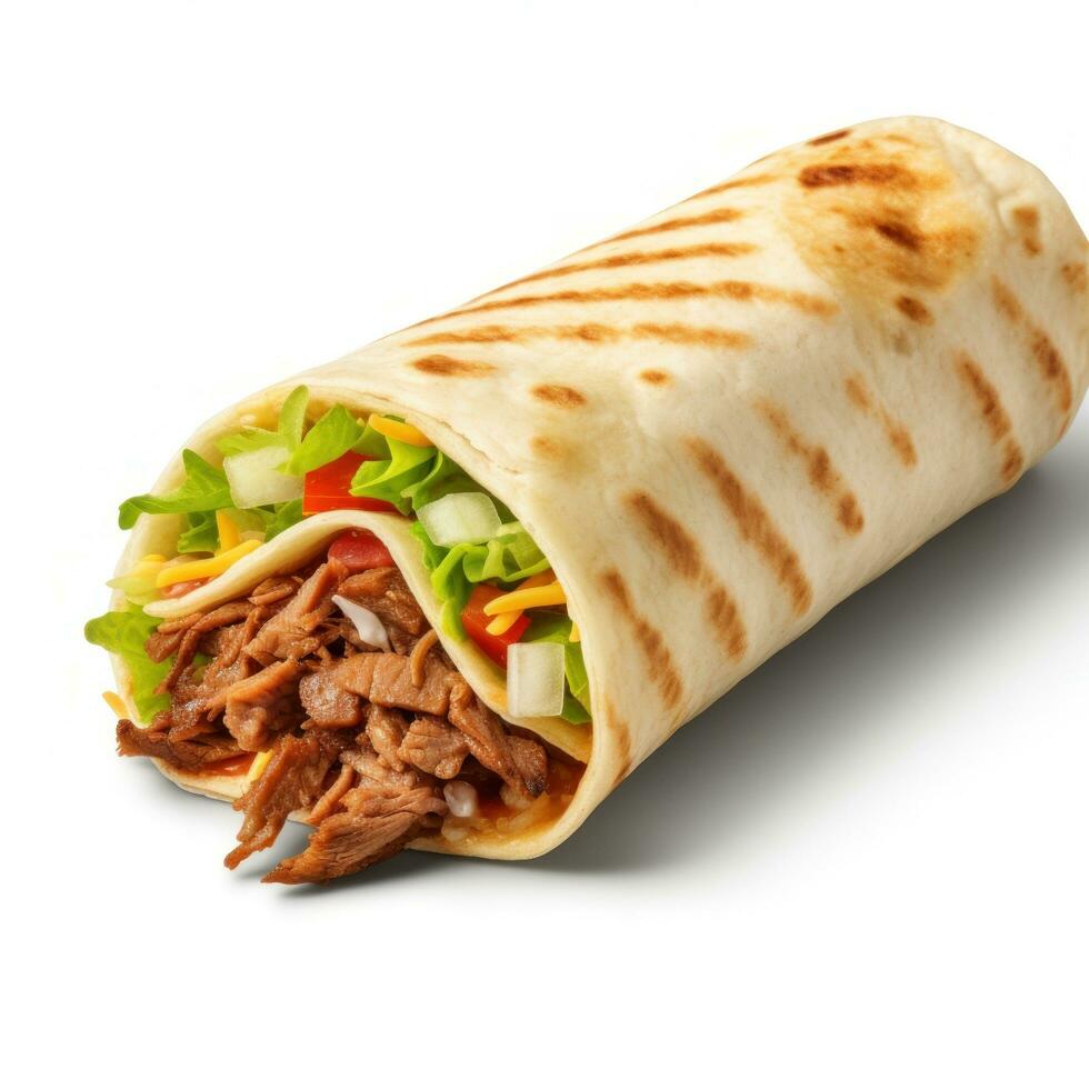 Fresco shawarma aislado foto