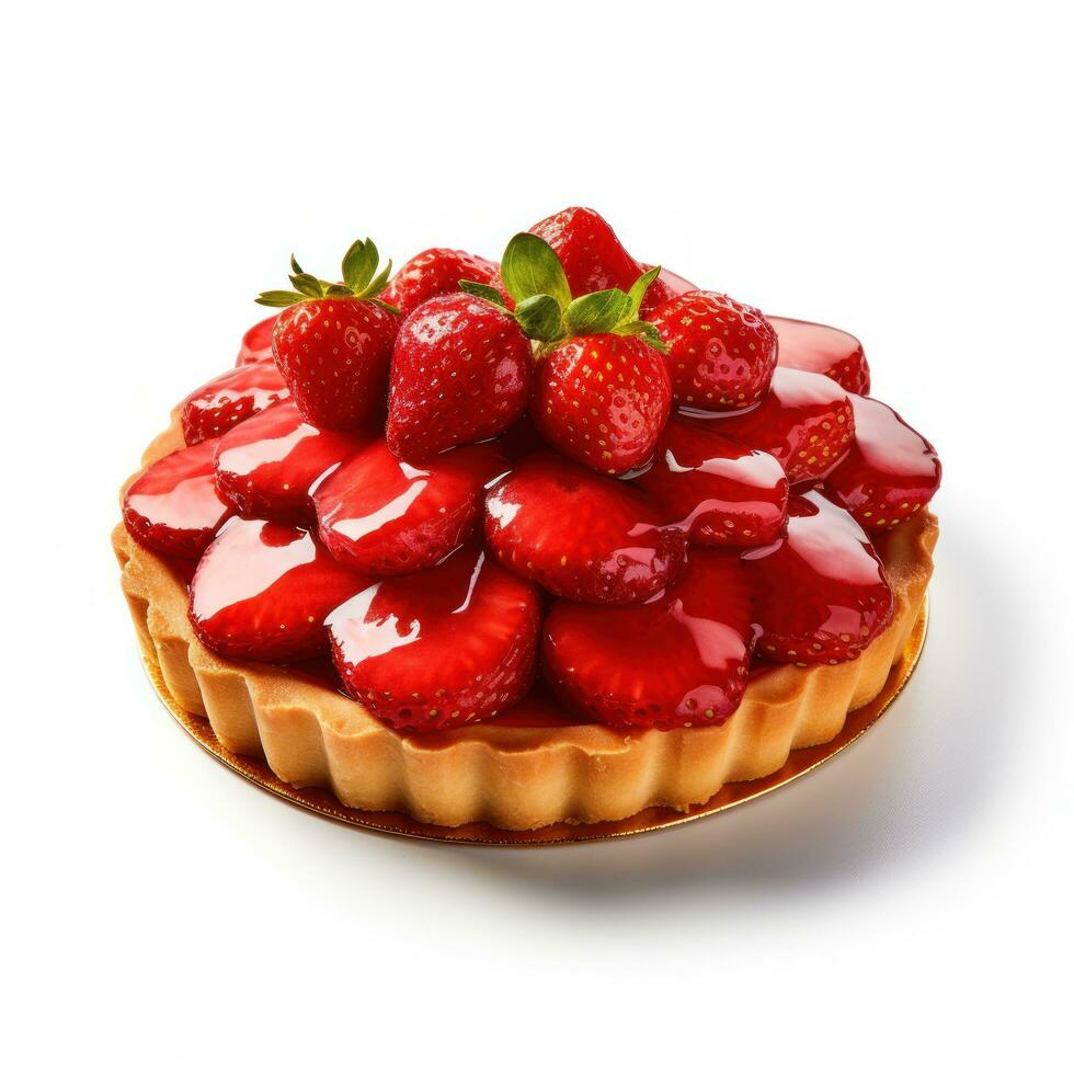 Tart with berries isolated photo