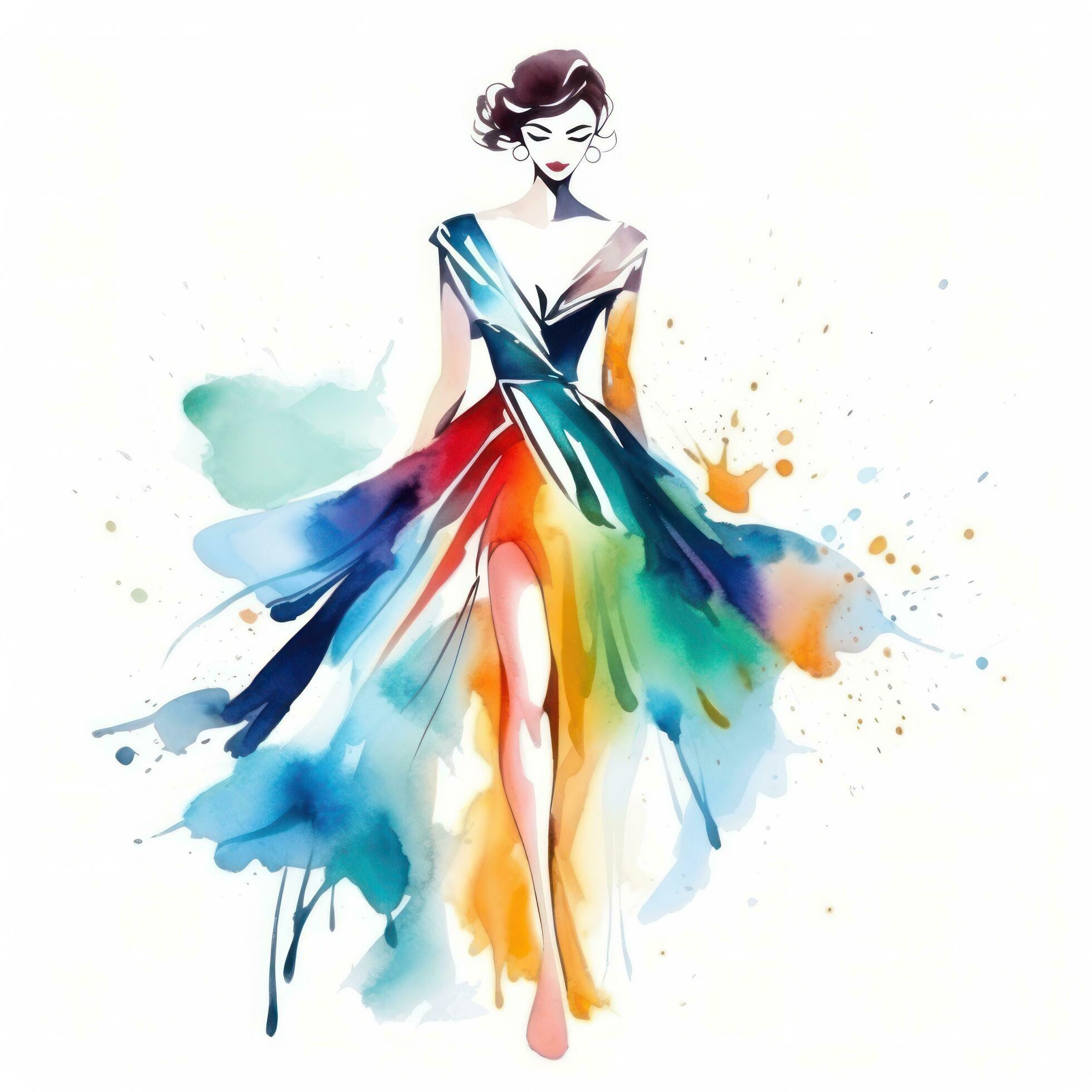 Hopes Dream  Watercolor Fashion Illust Painting by Soniastella   Artmajeur