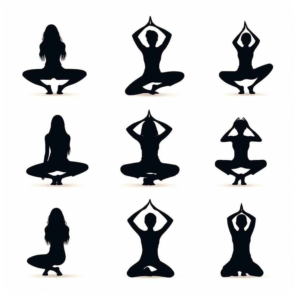 woman yoga poses photo