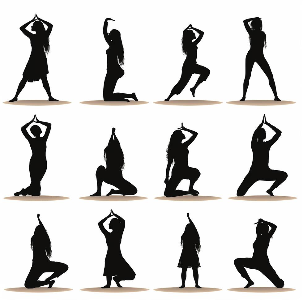 woman yoga poses photo