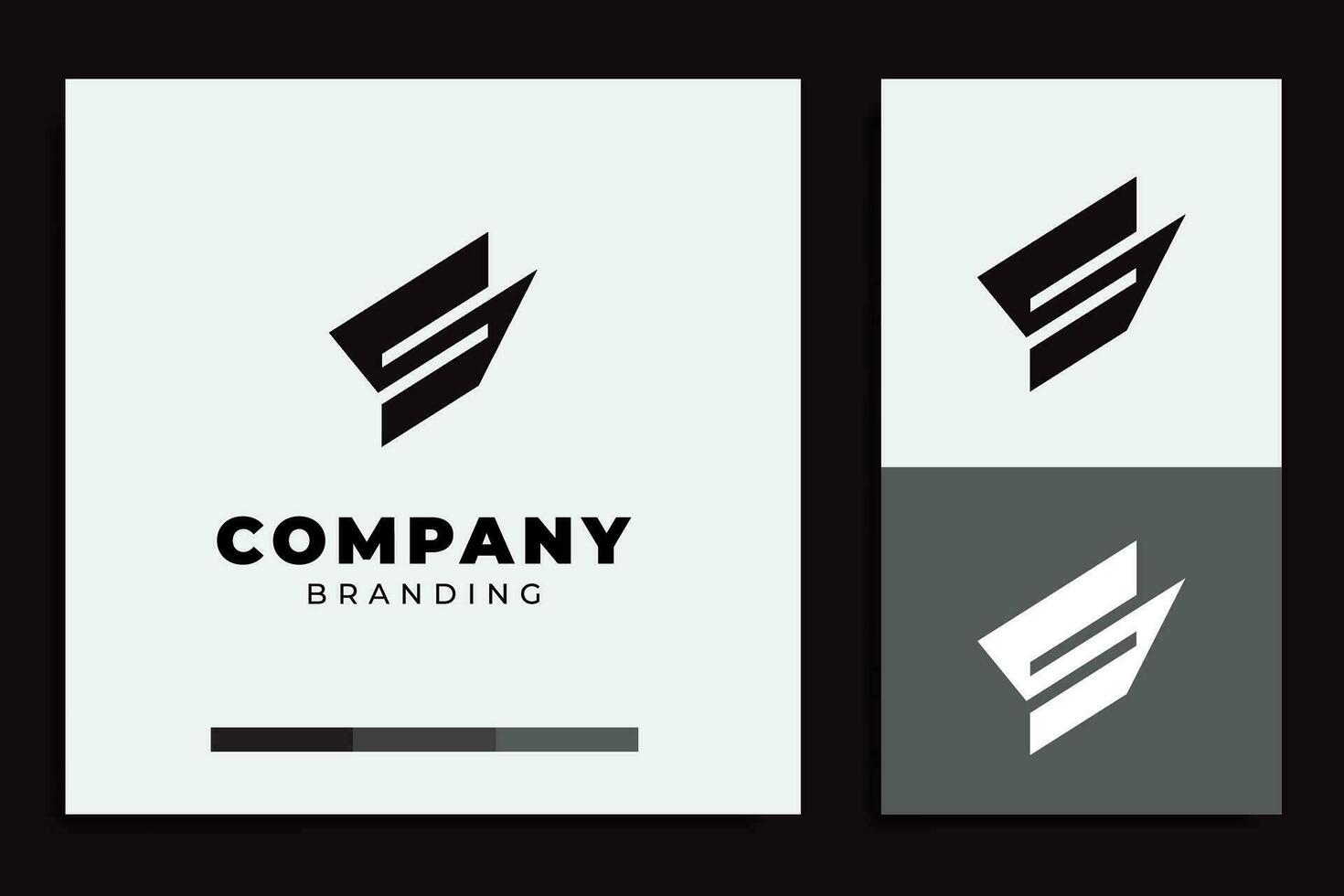 geometric letter s logo design, black colored vector