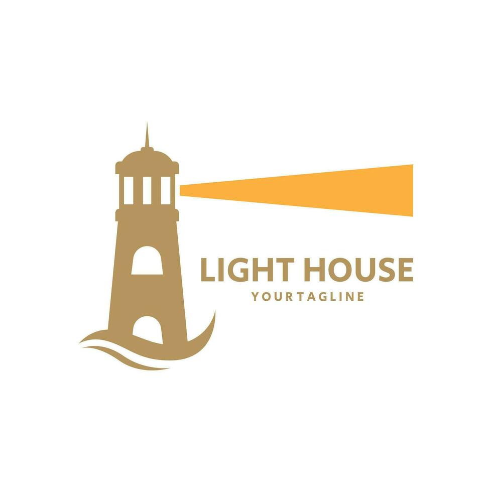 Lighthouse Logo Template With Simple style vector