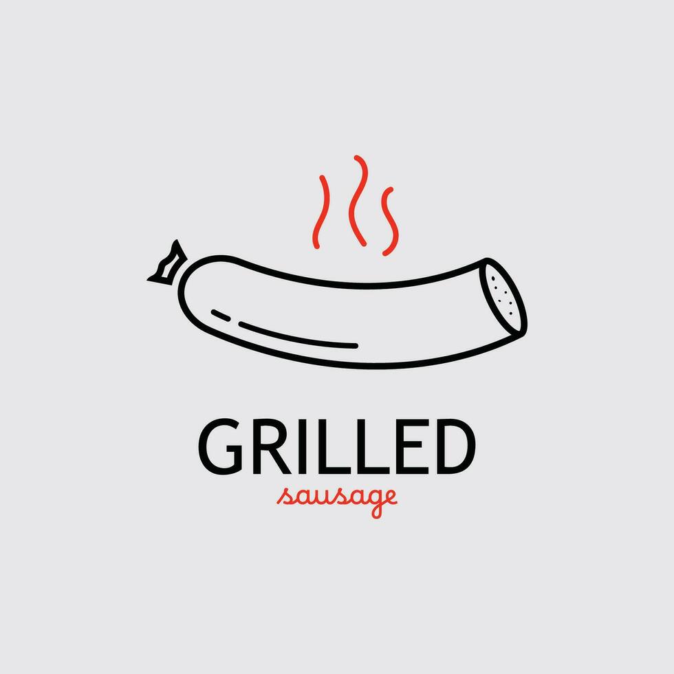 Sausage Logo Template. Street Food Logo Icon. vector