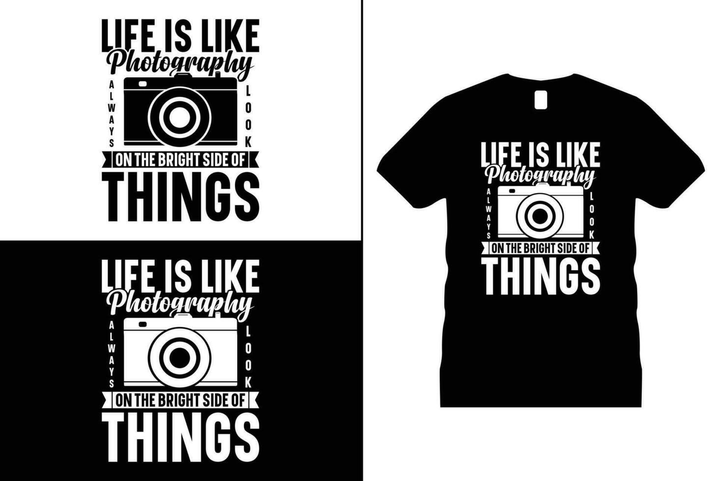 fotógrafo o cámara camiseta diseño vector. utilizar para camiseta, tazas, pegatinas, tarjetas, etc. vector