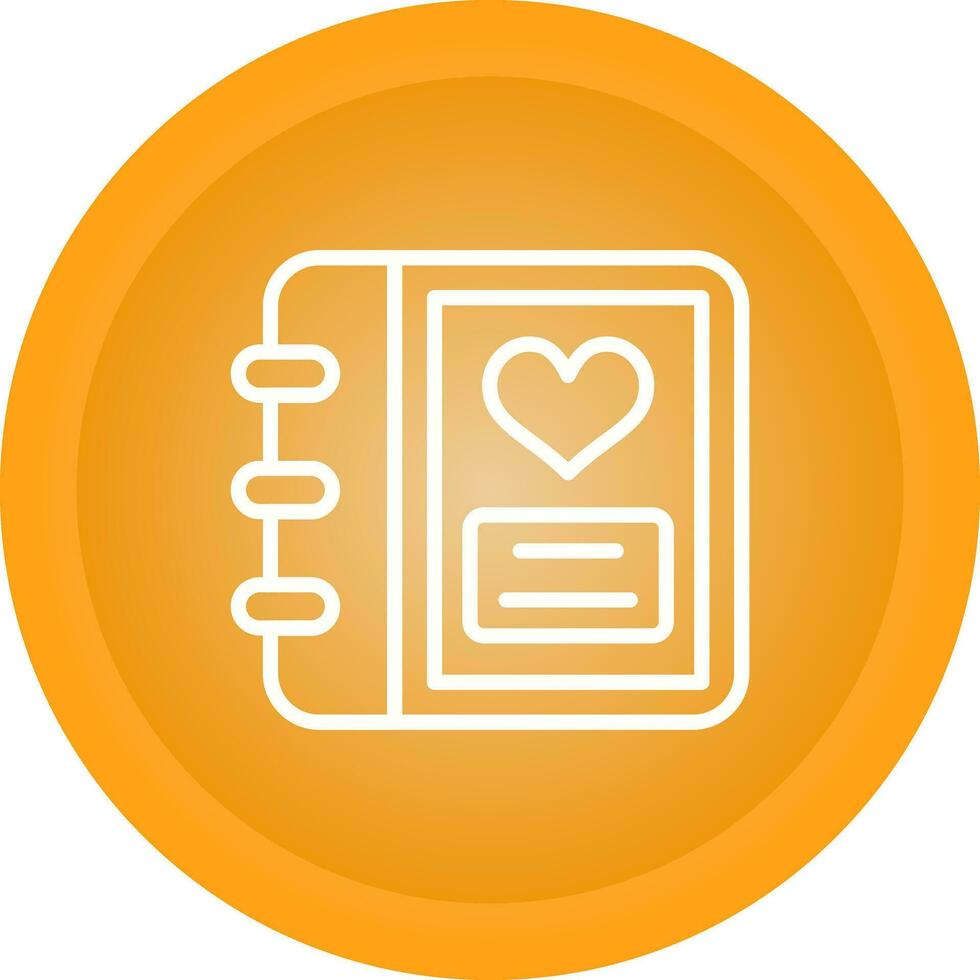 Romantic photo album Vector Icon