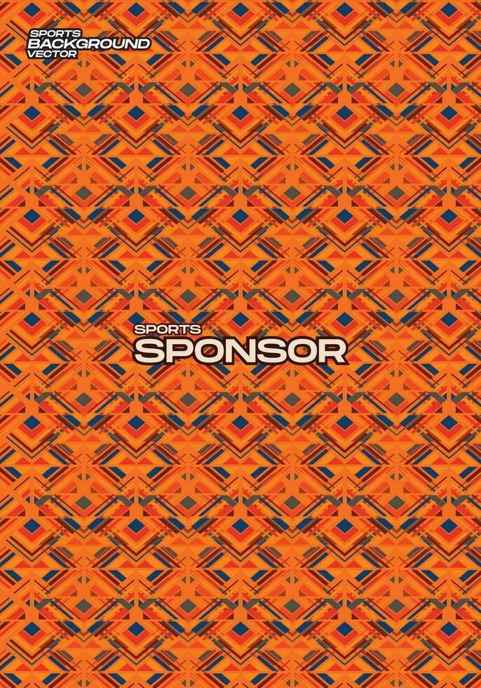 Vector Background Orange Ethnic Geometric for Sport Jersey Sublimation Pattern Texture