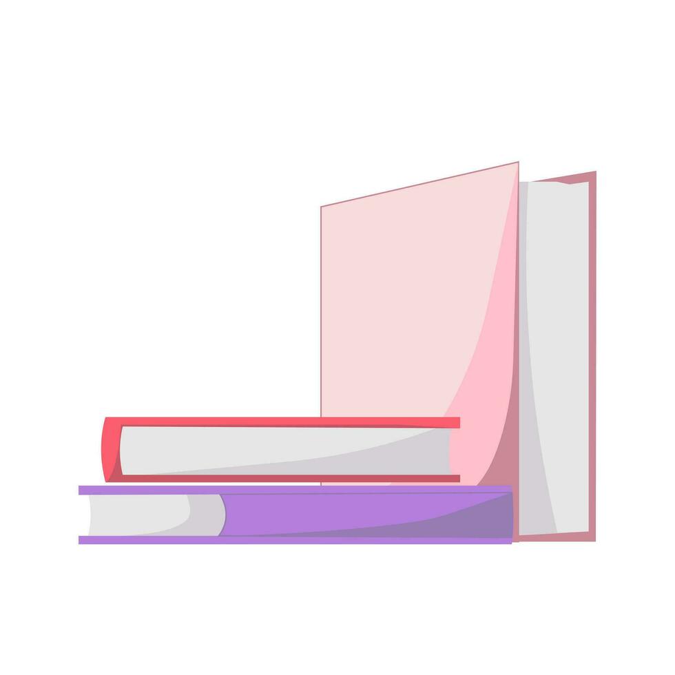 de colores libros. concepto de aprendiendo. libro justo, leyendo club, mundo libro día concepto. vector ilustración