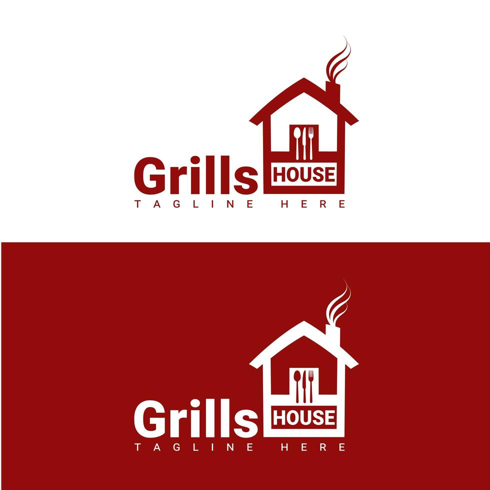 grills house logo design photo