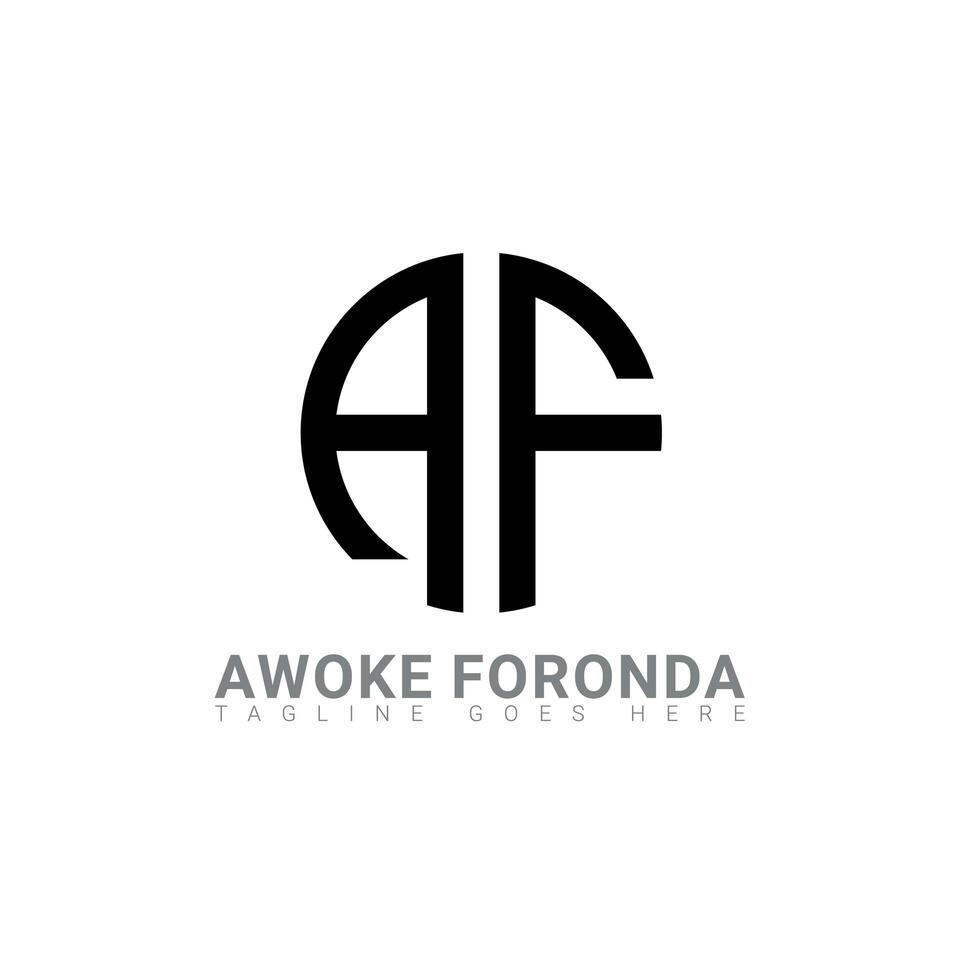 A F circle monogram logo for business companies photo