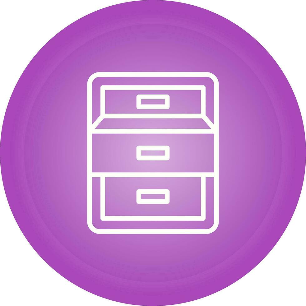 Filing cabinet with open door Vector Icon