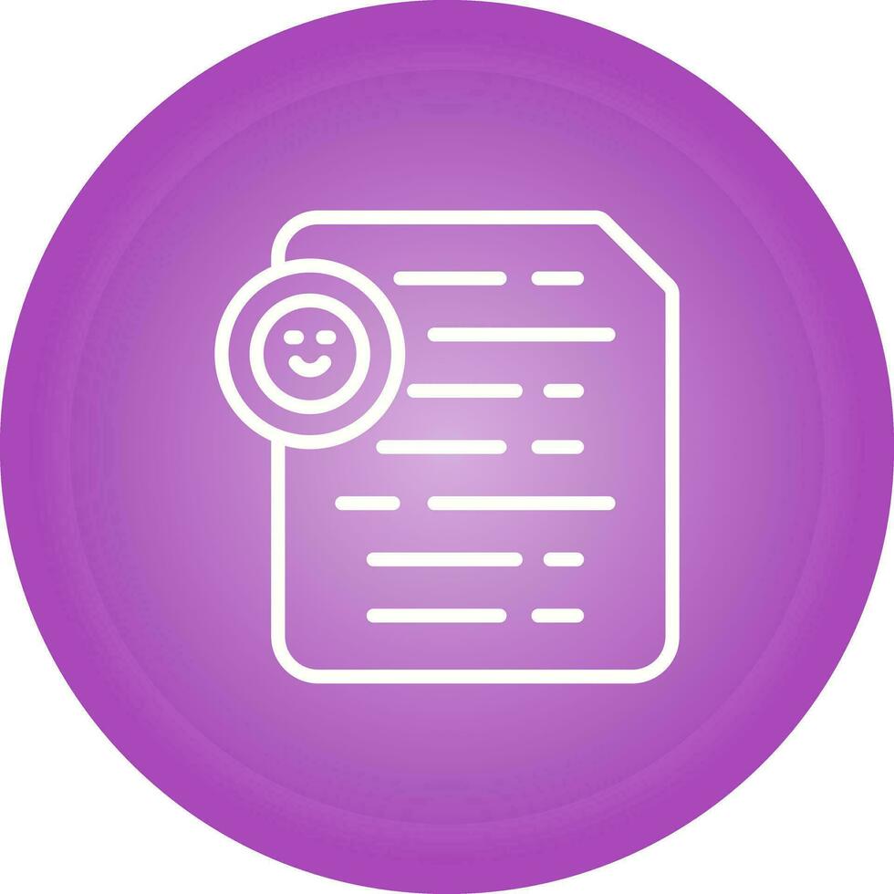 Document Insert Emoji Vector Icon