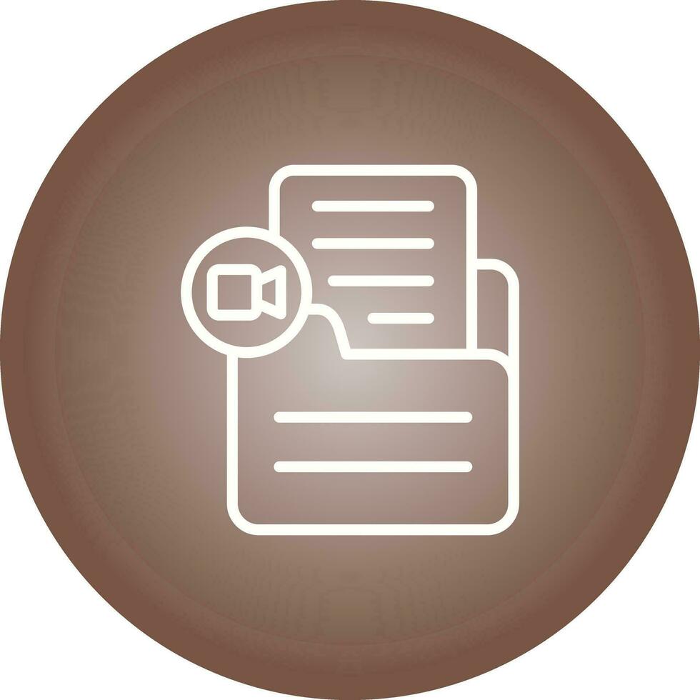 Document Insert Video Vector Icon
