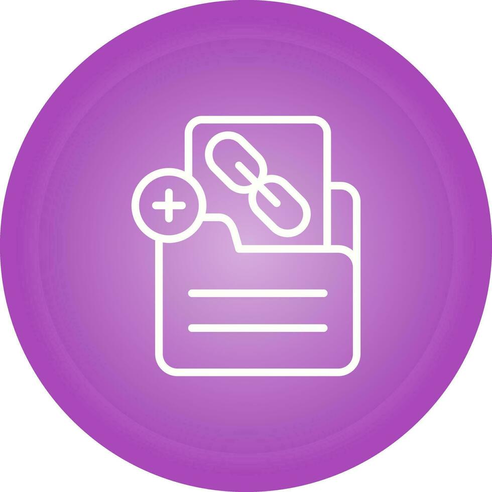 Document Insert Link Vector Icon