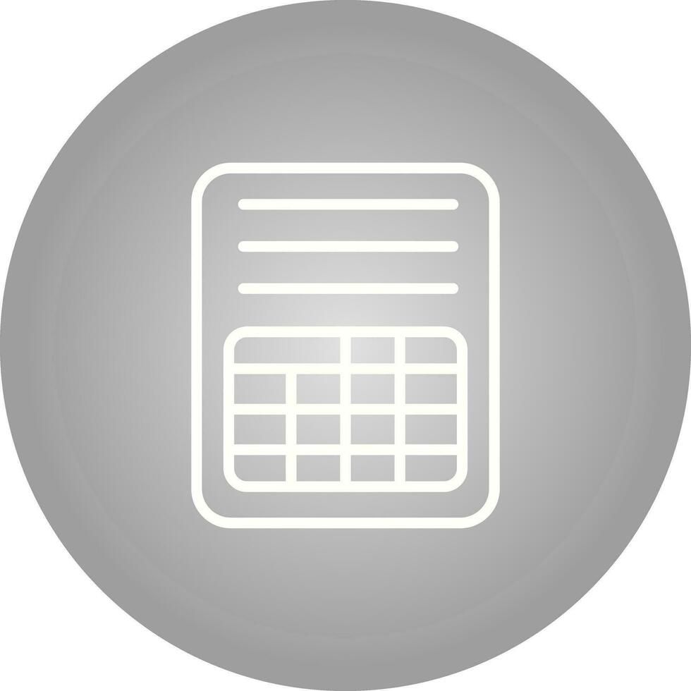 Spreadsheet Vector Icon