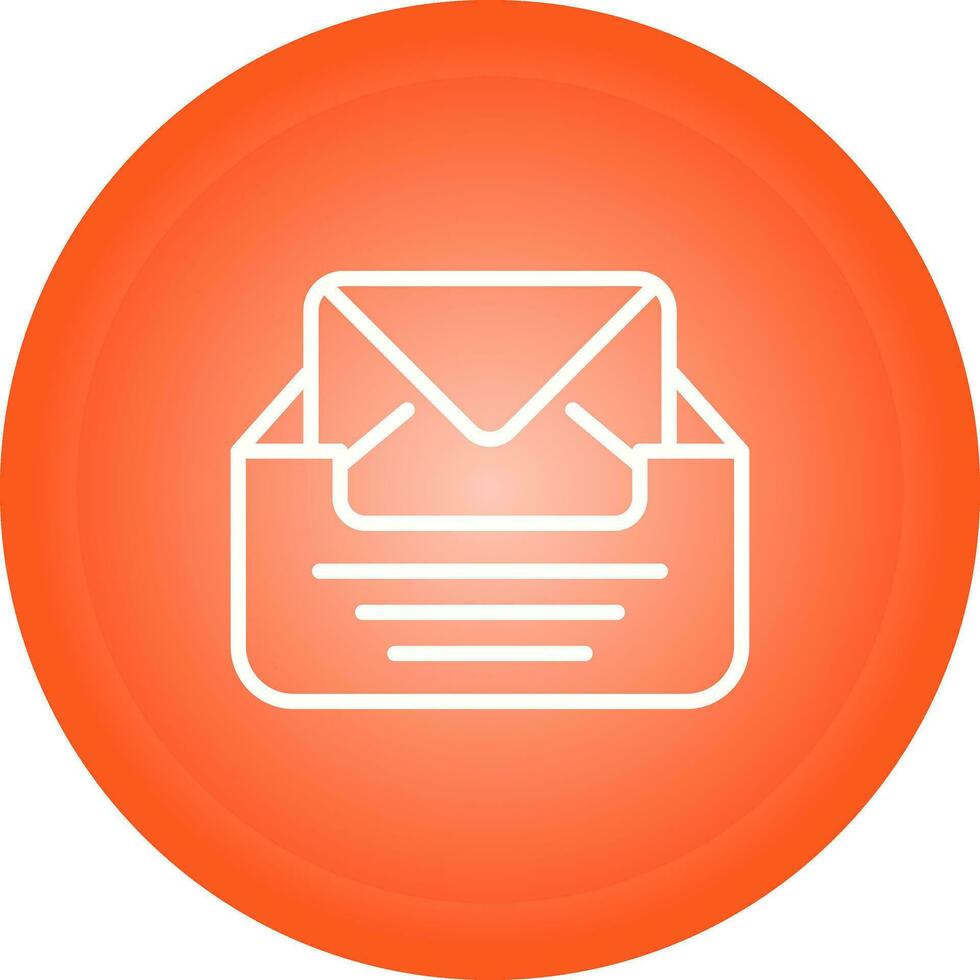 Inbox with envelope Vector Icon