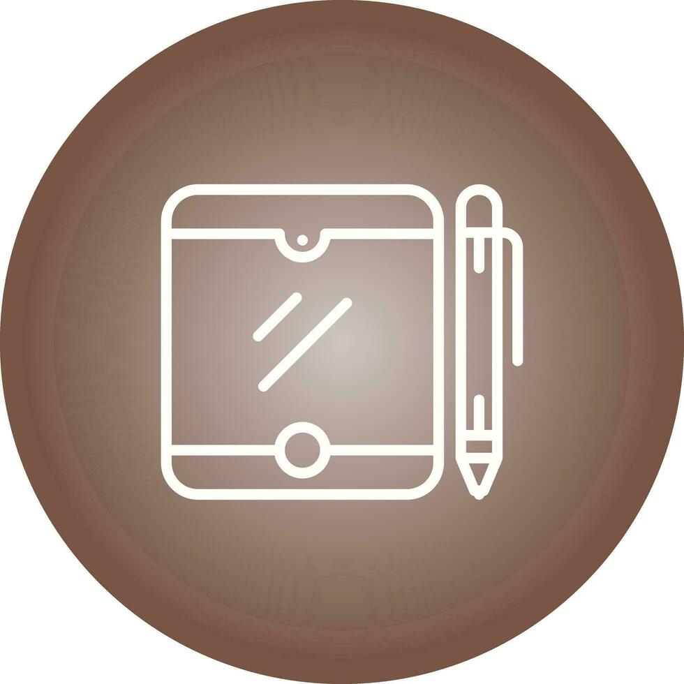 Tablet with pen Vector Icon