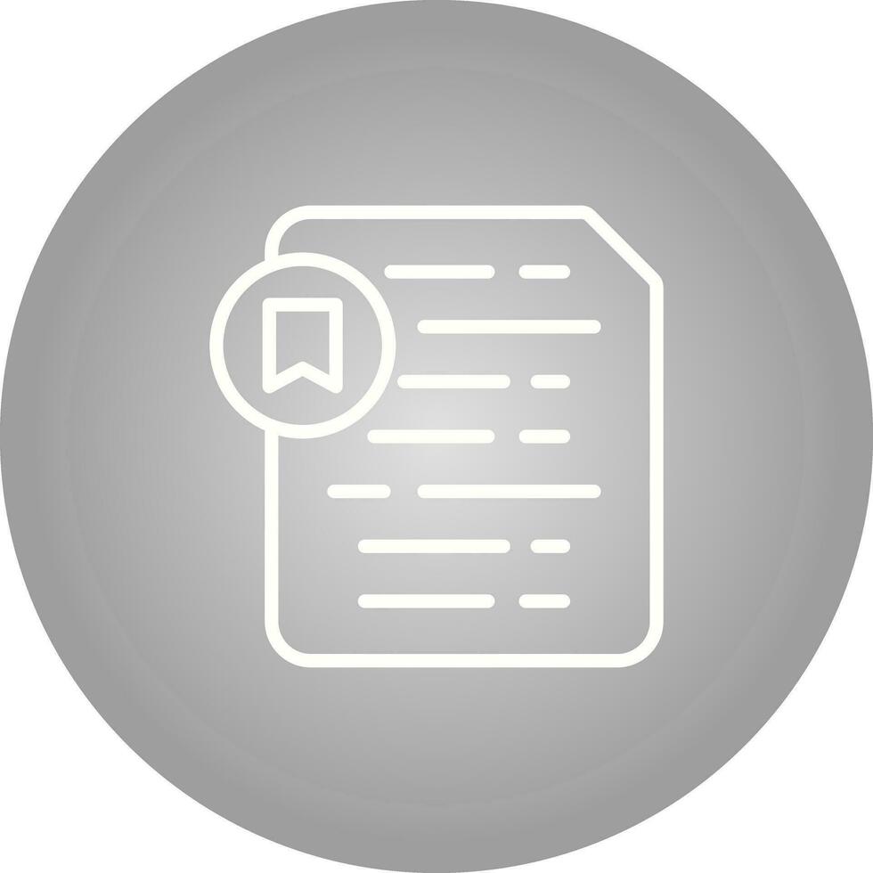 Document Insert Bookmark Vector Icon